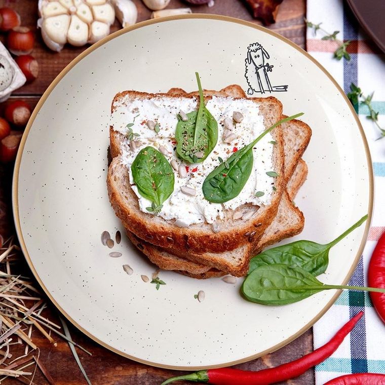 Orion, talerz deserowy ceramiczny, beżowy, 20 cm