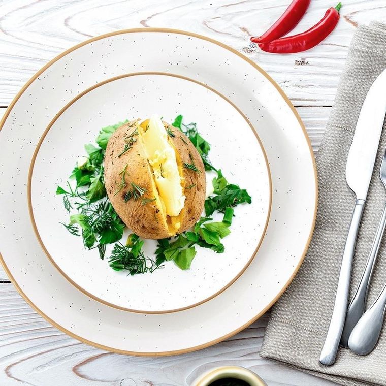 Orion, talerz deserowy ceramiczny, beżowy, 20 cm