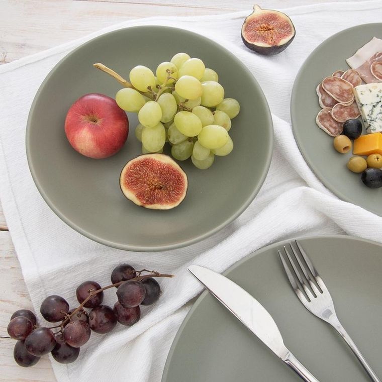 Orion, talerz obiadowy głęboki, ceramiczny, zielony, 20,5 cm