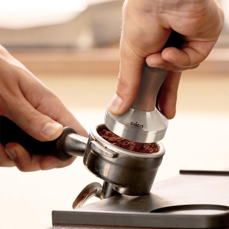 Orion, tamper do kawy, stalowy drewniany ubijak, 5-9,5 cm