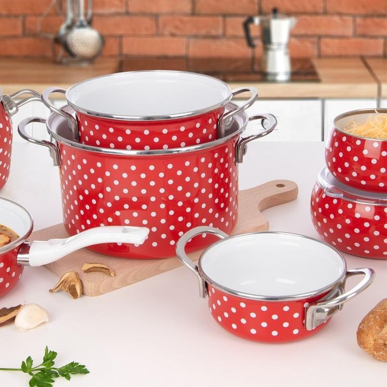 Orion, Tecka, garnek emaliowany, 22 cm, 4l