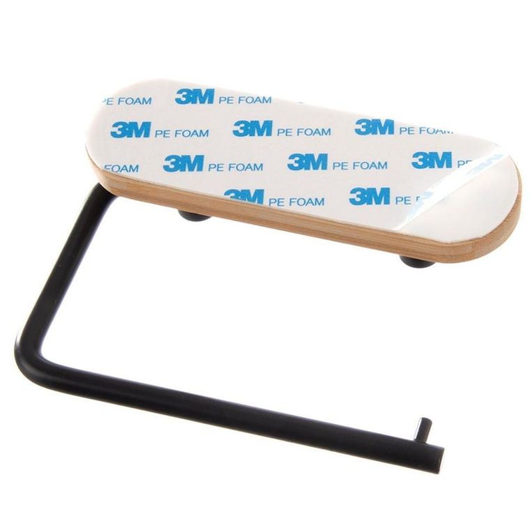 Orion, uchwyt na papier toaletowy, metalowy, czarny, 13,5 cm