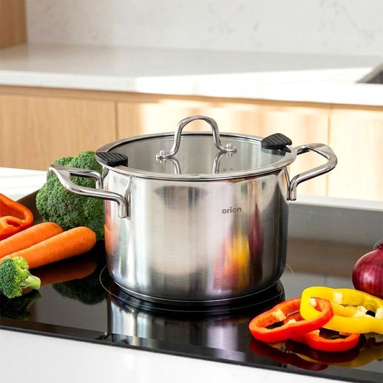 Orion, Venice, garnek stalowy z pokrywką, 20 cm, 4,6l