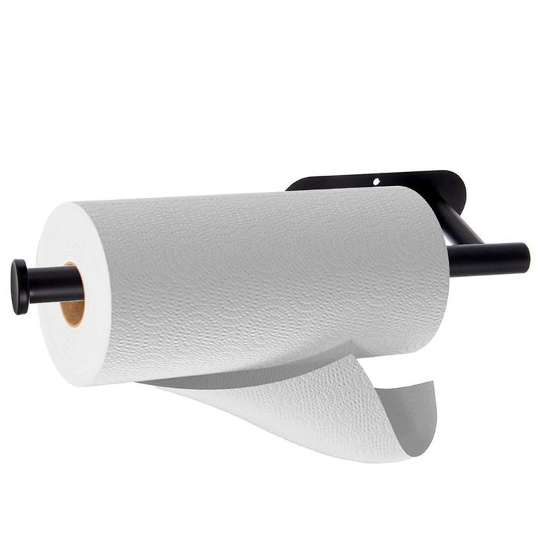 Orion, wieszak na ręcznik papierowy, metalowy czarny, Radka, 33.5-9,2-4.5 cm