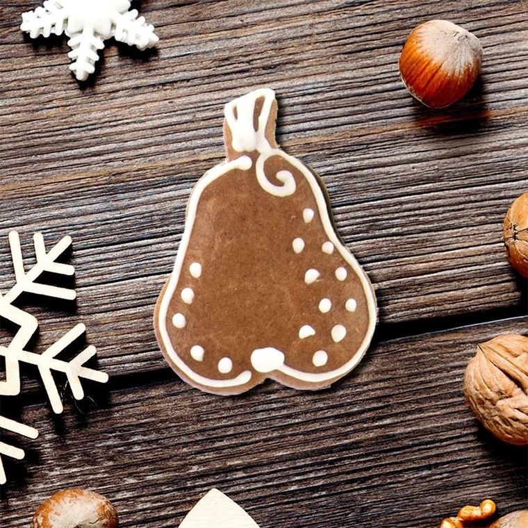 Orion, wykrawacz do ciastek, stalowy, gruszka, 4.5 cm