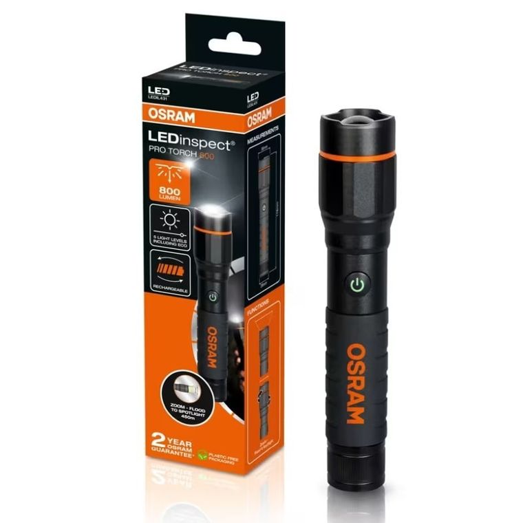 Osram, LEDinspect Pro Torch 800, latarka LED, 800lm