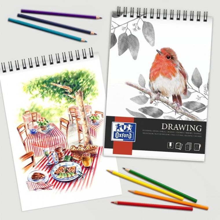 Oxford, blok artystyczny A4, rysunkowy, 50 kartek