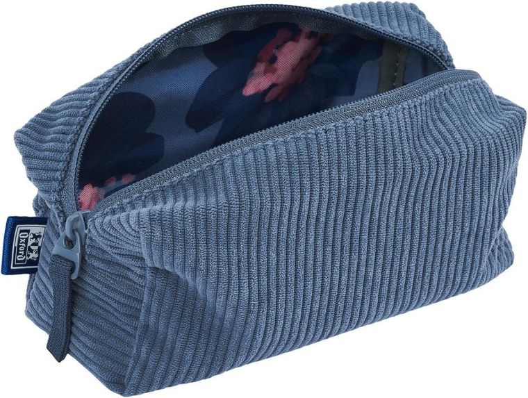 Oxford, Bloom, piórnik saszetka, jeansowo-niebieski