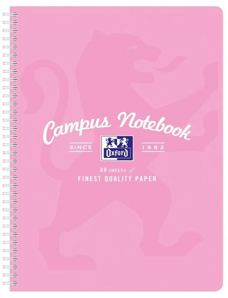 Oxford, Campus, kołozeszyt A4, 80 kartek, kratka, Pastel, 1 szt.