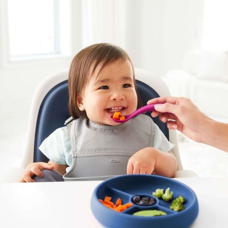 OXO, talerzyk silikonowy dzielony, navy