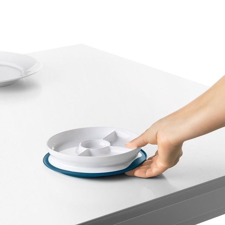 OXO, talerzyk z silikonową przyssawką, z przegródkami, navy