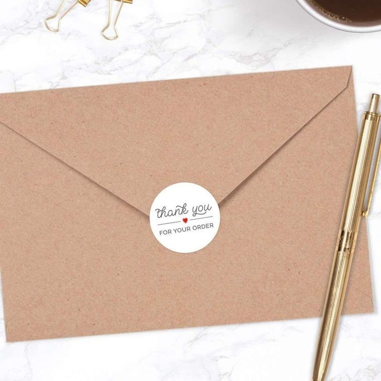 Ozdobne naklejki Thank You For your Order, wzór 2