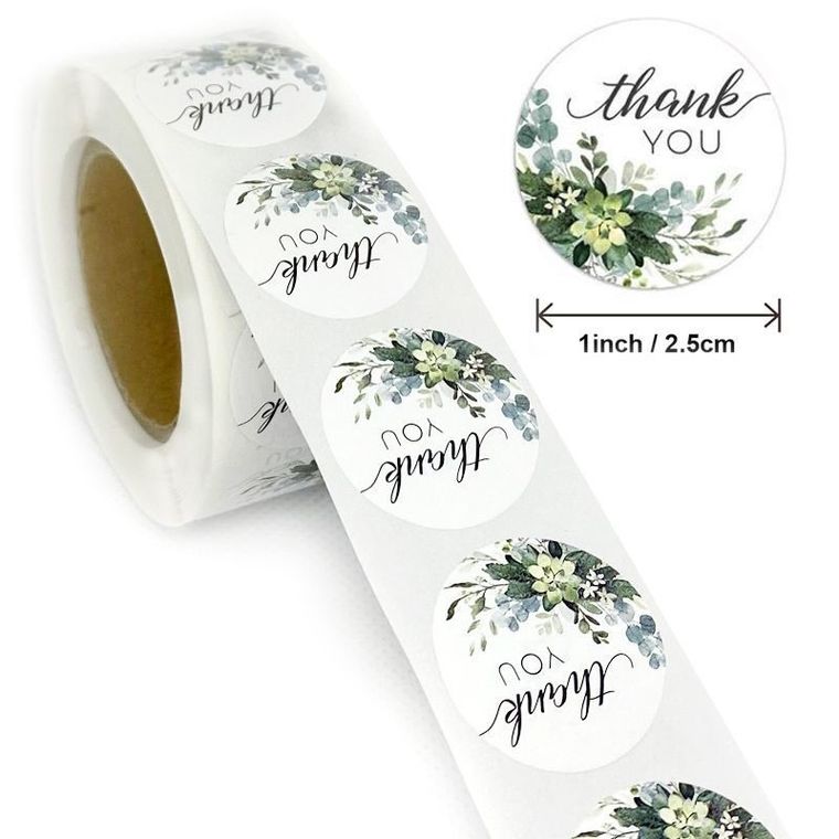 Ozdobne naklejki Thank You, wzór 6