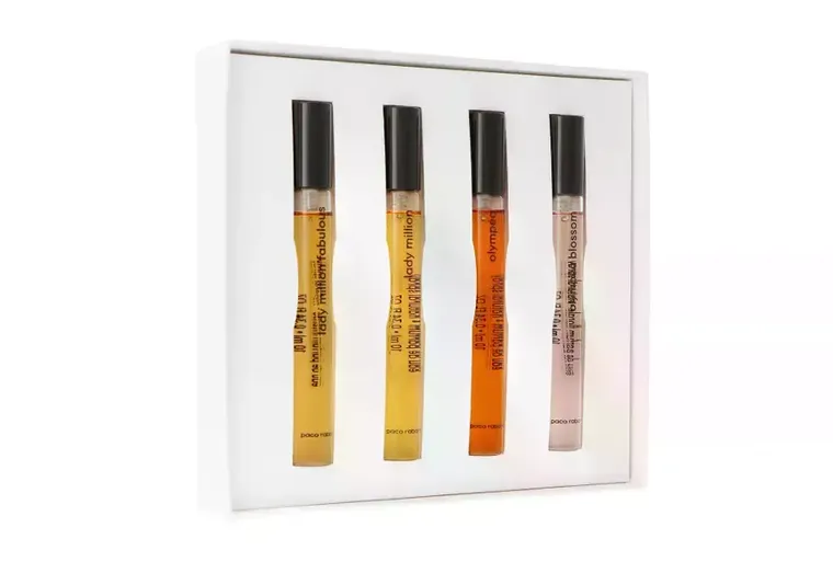 Paco Rabanne, Miniatures Collection: Lady Million, woda perfumowana, 10 ml + Olympea, woda perfumowana, 10 ml + Lady Million Fabulous Intense, woda perfumowana, 10 ml + Olympea Blossom, woda perfumowana, 10 ml