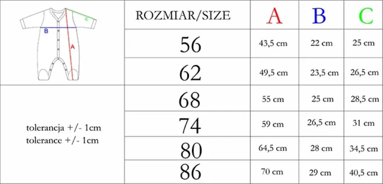Pajac chłopięcy, biały, Nicol