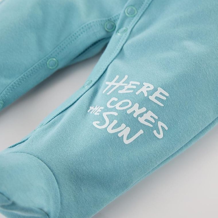 Pajac chłopięcy, niebieski, Here comes the sun, Eevi