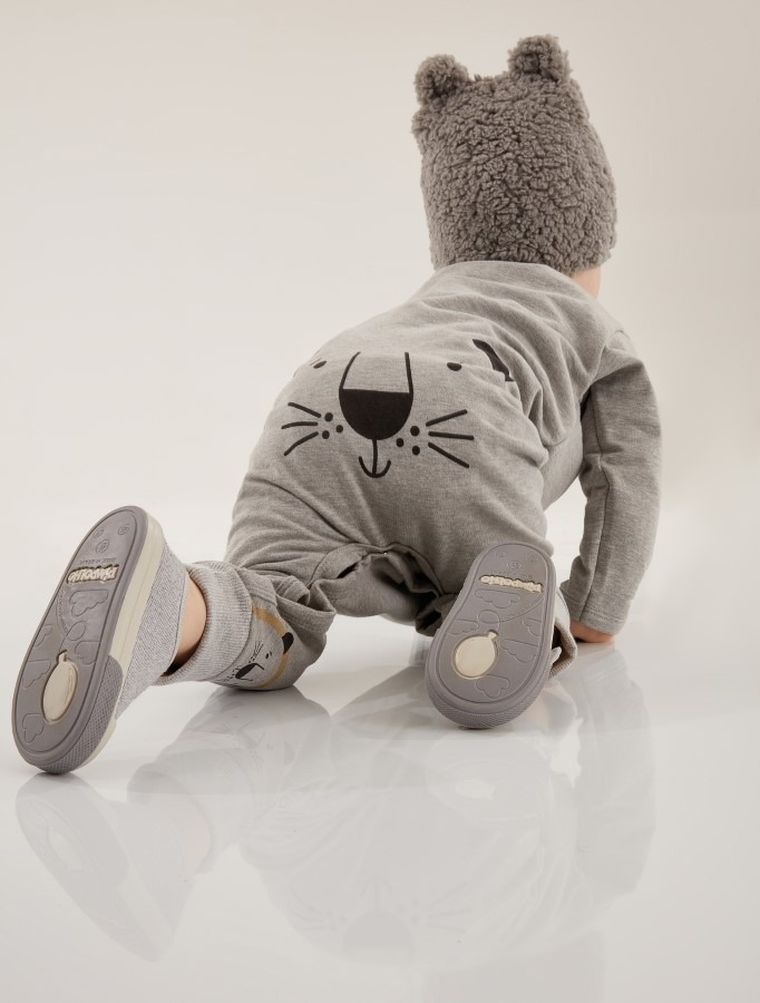 Pajac chłopięcy, szary, Up Baby