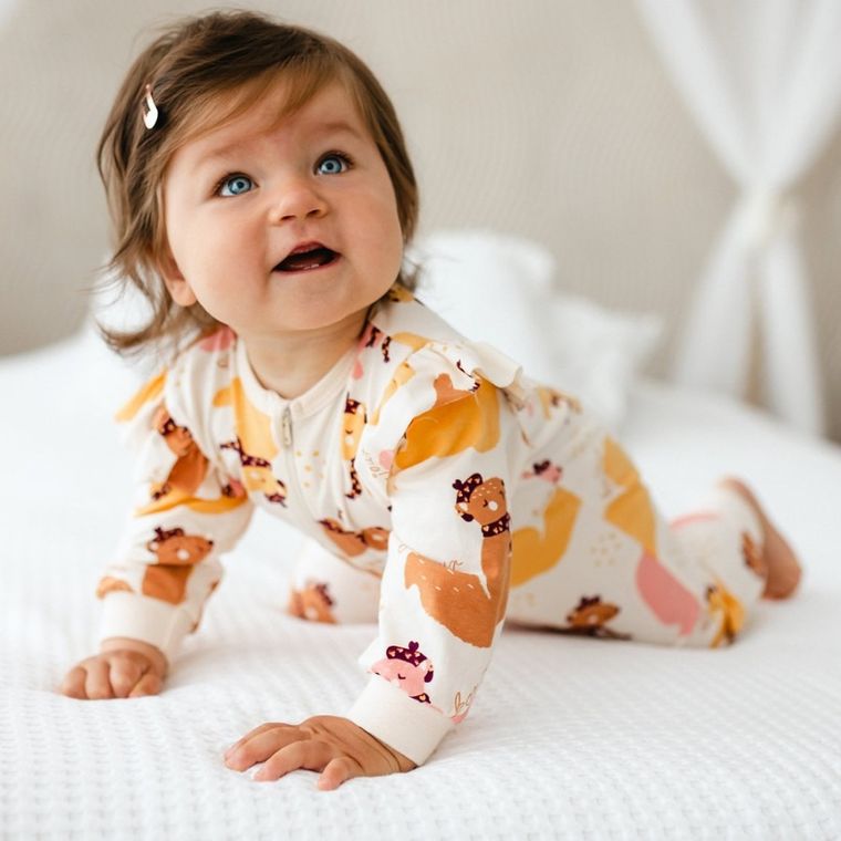 Pajac dziewczęcy, ecru, Eevi