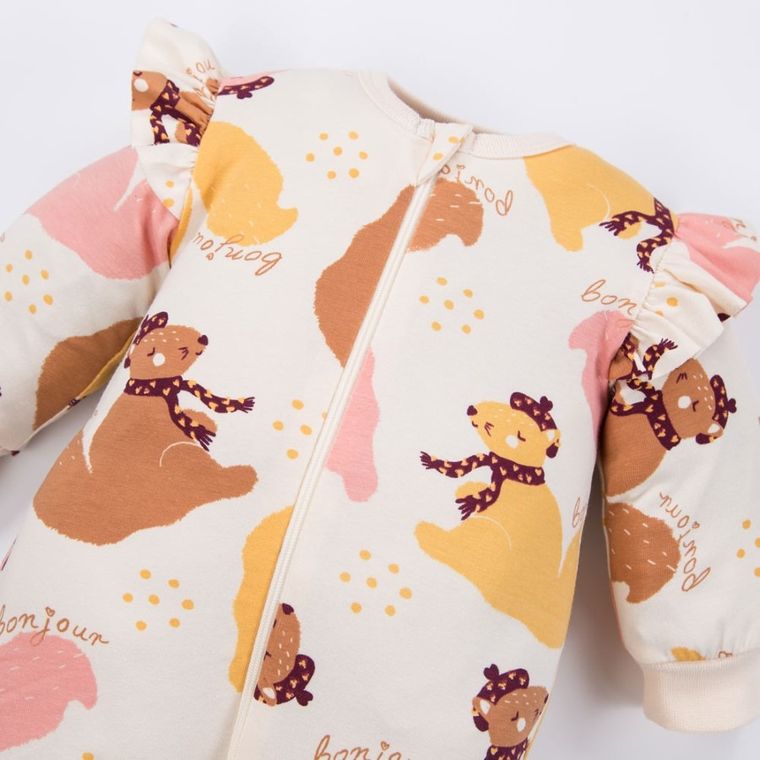 Pajac dziewczęcy, ecru, Eevi