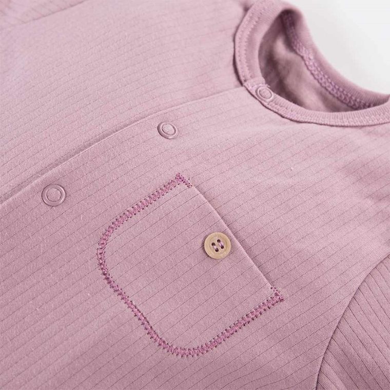 Pajac dziewczęcy, fioletowy, kieszonka, Eevi