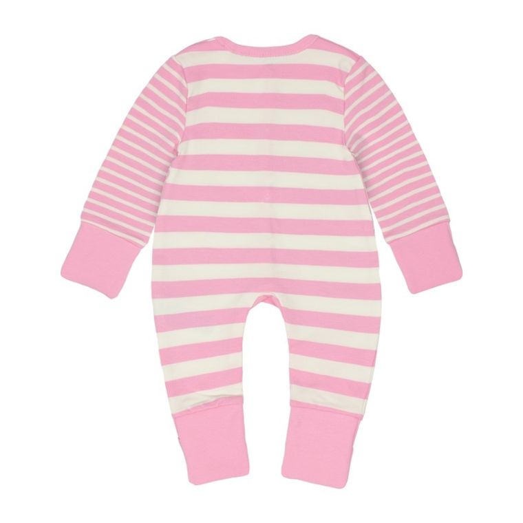 Pajac dziewczęcy z długim rękawem, jasnoróżowy, Kanz