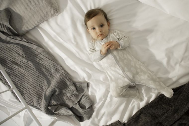 Pajac niemowlęcy, szary, Bamboo, Eevi