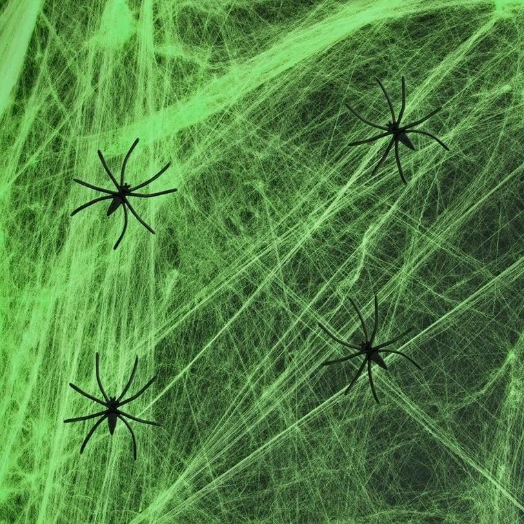 Pajęczyna Halloween, zielona, XXL, 200 g