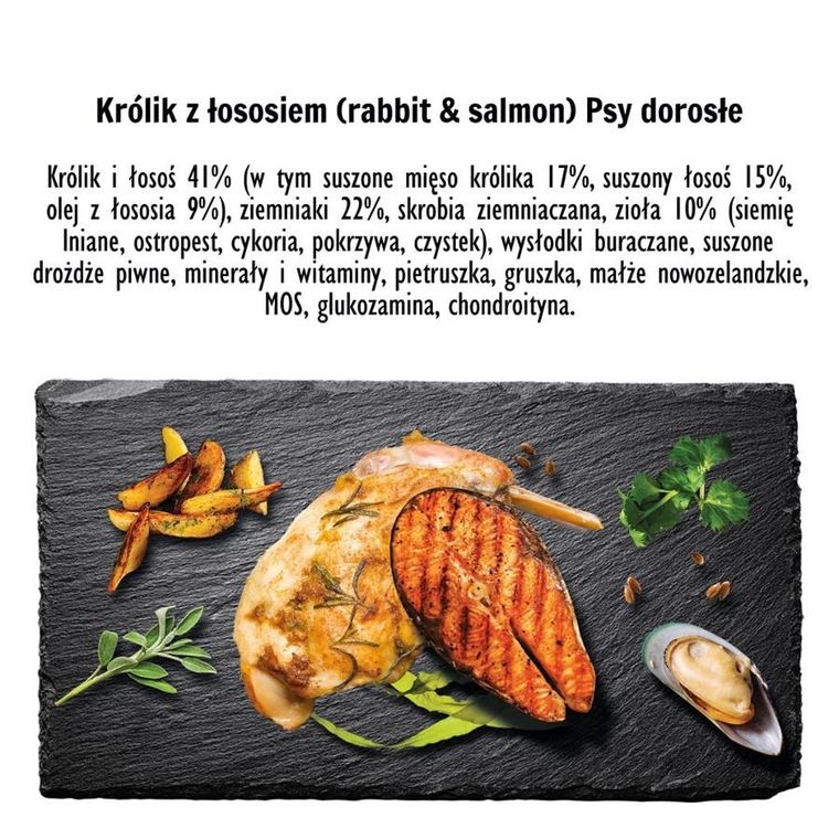 Paka Zwierzaka, Seventh Heaven, królik z łososiem ''m'', sucha karma dla psa, 9 kg