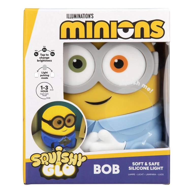 Paladone, Minionki, Bob SquishyGlo, lampka nocna, silikonowa, 15 cm