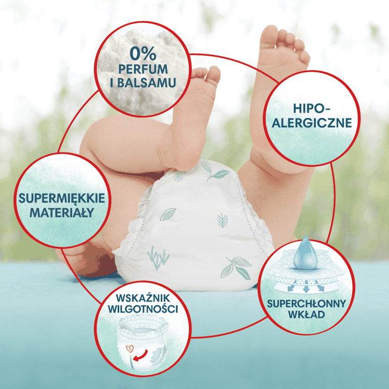 Pampers, Harmonie Baby, pieluchomajtki, rozmiar 4, 9-15 kg, 168 szt.