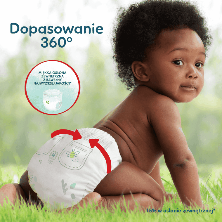 Pampers, Harmonie Baby, pieluchomajtki, rozmiar 5, 12-17 kg, 144 szt