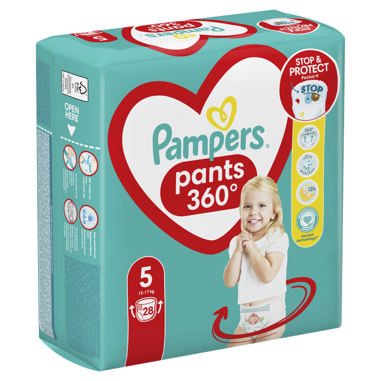 Pampers, Pants, pieluchomajtki, rozmiar 5, 12-17 kg, 28 szt.
