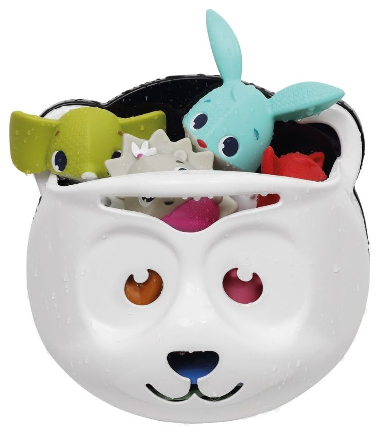 Panda, pojemnik na zabawki, biało-czarny