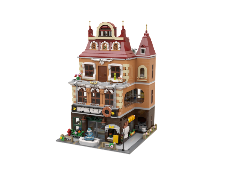 Pantasy, budynek piekarni, klocki konstrukcyjne, 2663 elementów
