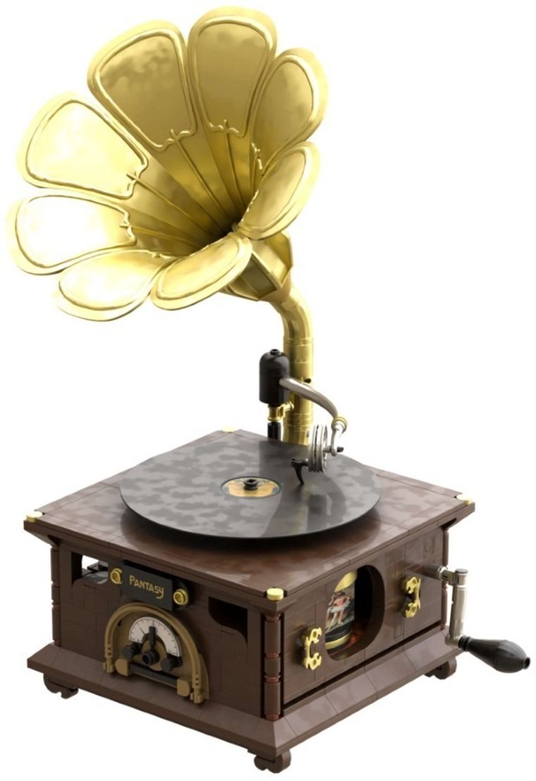 Pantasy, Retro, gramofon, klocki konstrukcyjne, 662 elementy