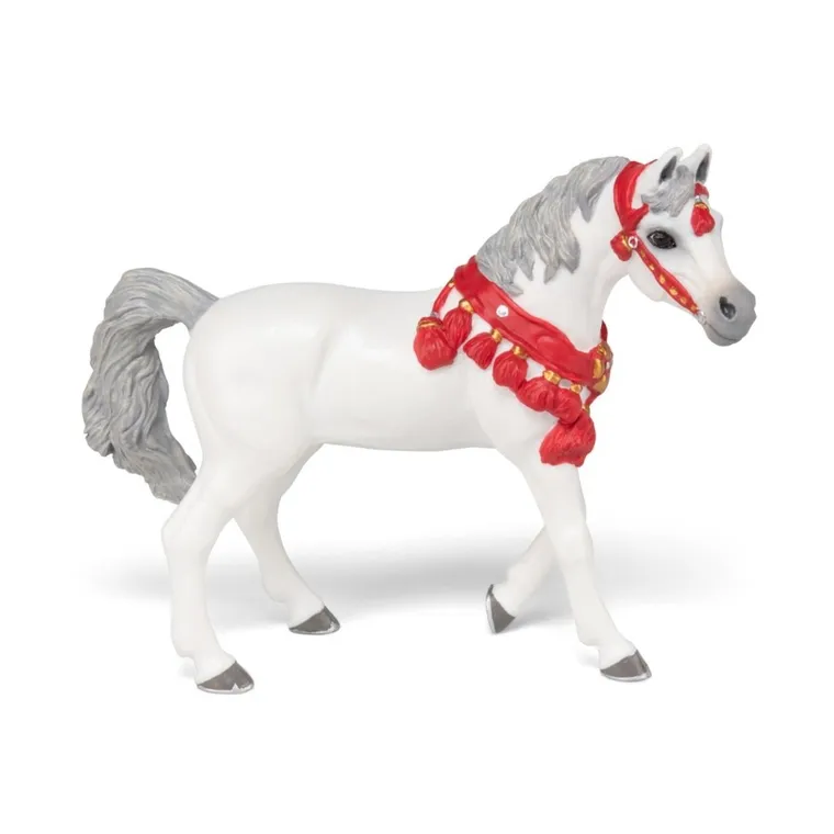 Papo, Koń arabski w stroju na paradę biały, figurka