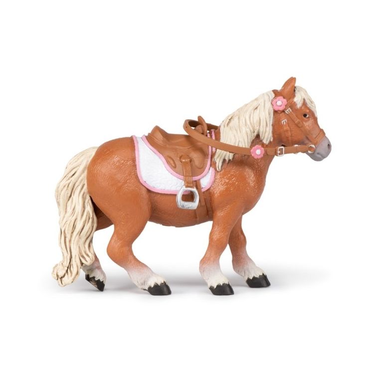 Papo, Kuc Shetlandzki osiodłany, figurka