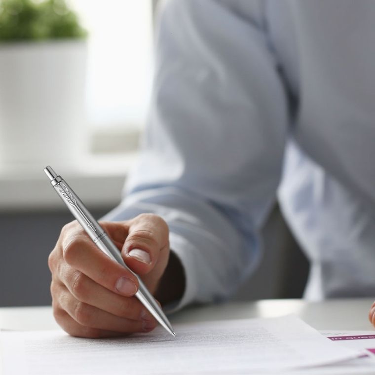 Parker, długopis automatyczny, Jotter Monochrome, srebrny