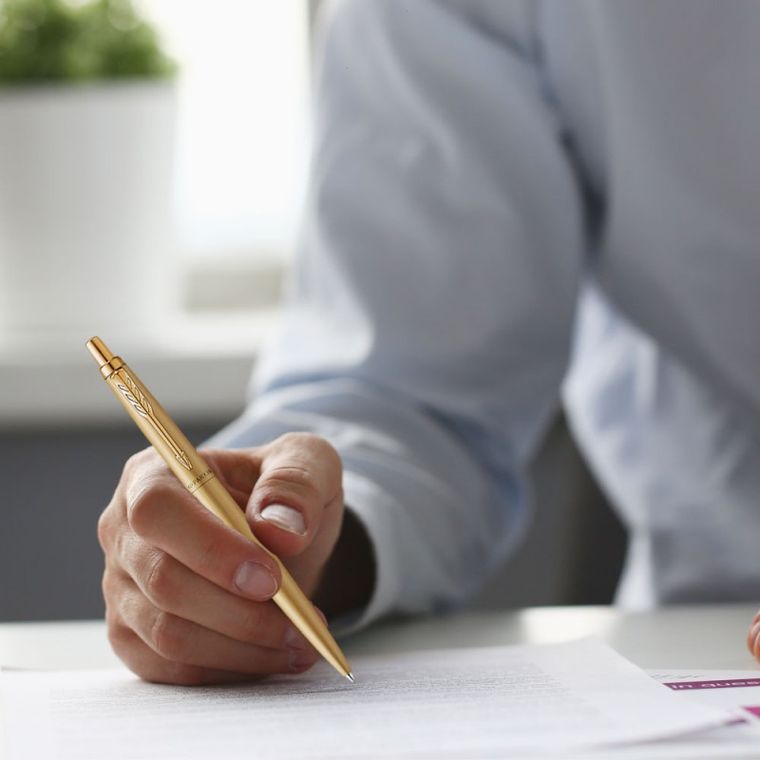 Parker, długopis automatyczny Jotter Monochrome, złoty