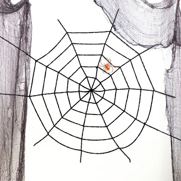 Party Pal, pajęczyna pluszowa, czarna, 150 cm