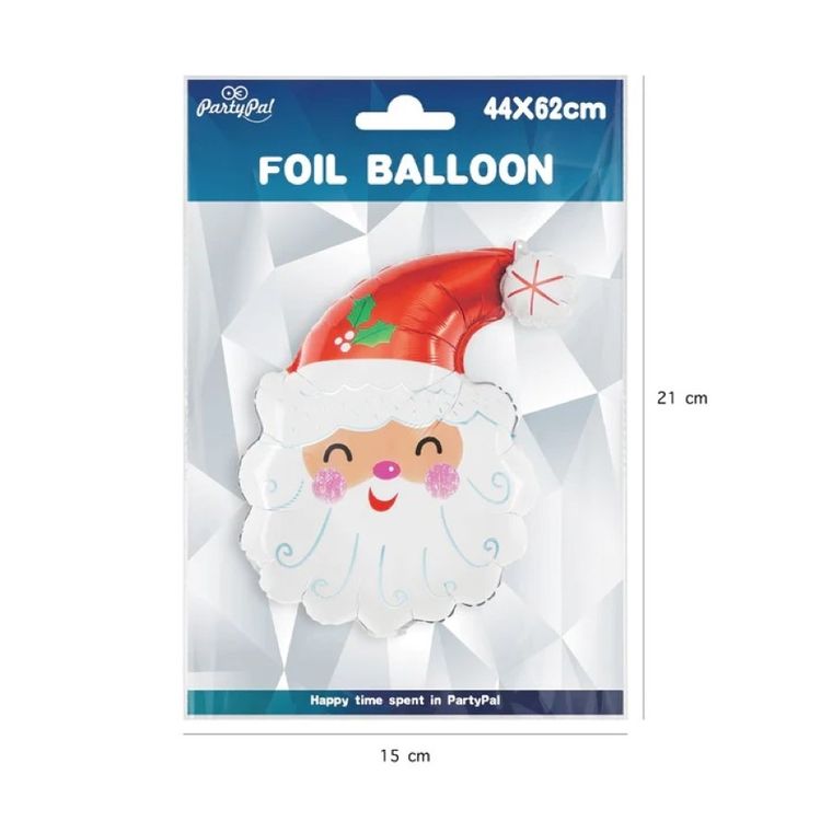 Party Tino, balon, foliowy, Święty Mikołaj, 44-62 cm