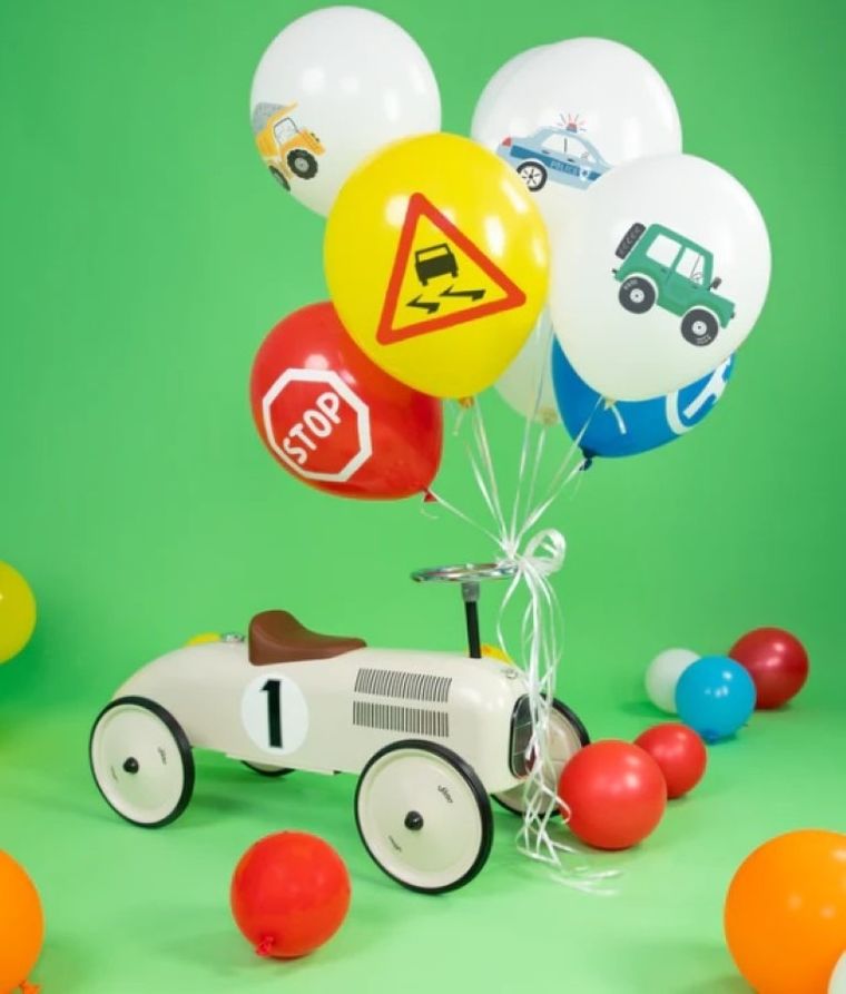 Party Tino, balony, lateksowe, pojazdy, 9 szt.