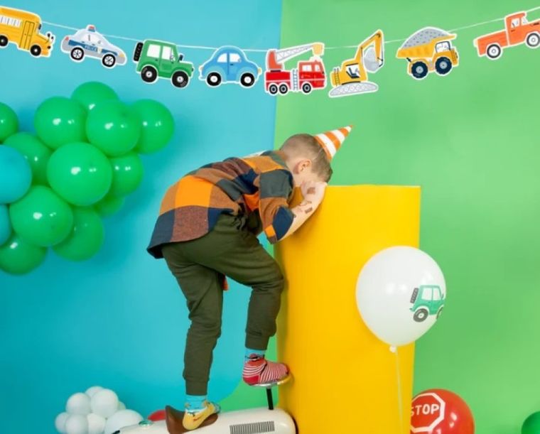 Party Tino, girlanda papierowa, pojazdy, 250 cm