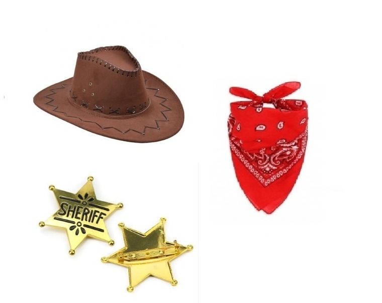 Party Tino, Kowboj, zestaw, brązowy