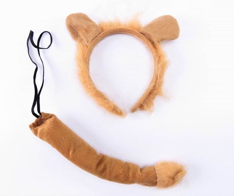 Party Tino, lew, zestaw opaska z uszami i ogon