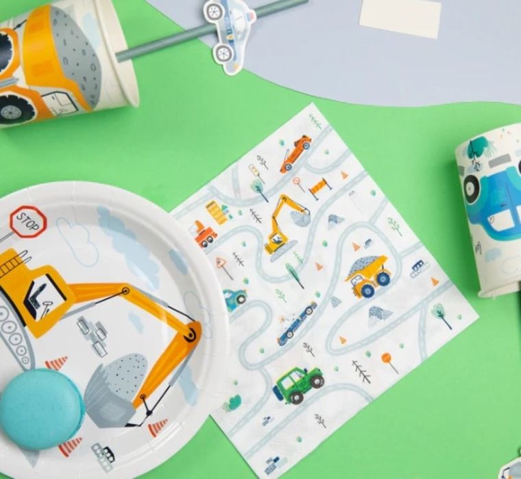 Party Tino, serwetki papierowe, pojazdy, 33-33 cm, 10 szt.