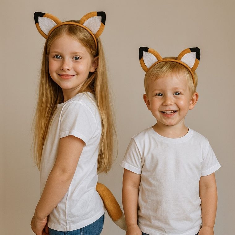 Party Tino, strój liska: opaska z uszami + ogon