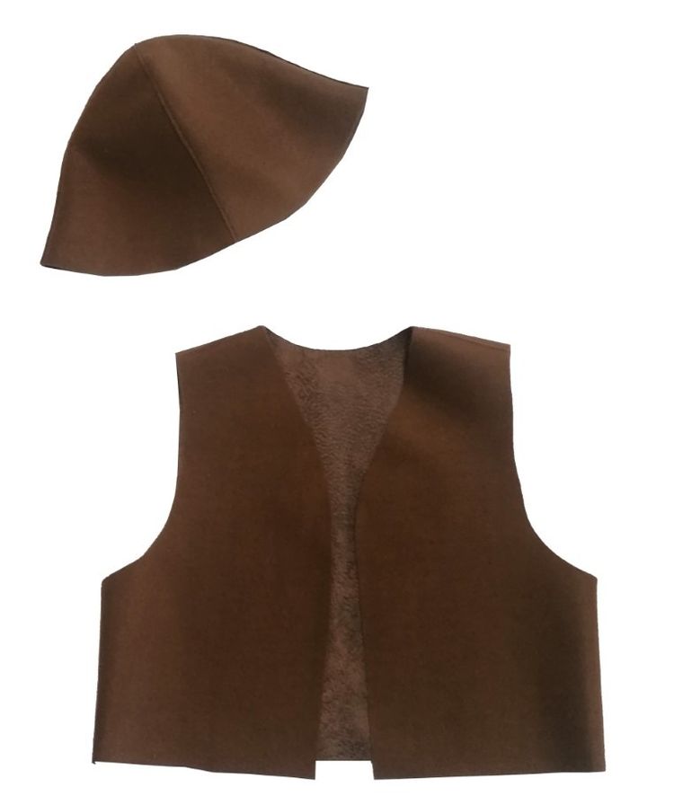 Party Tino, strój pastuszka, kamizelka z czapką, M-XL