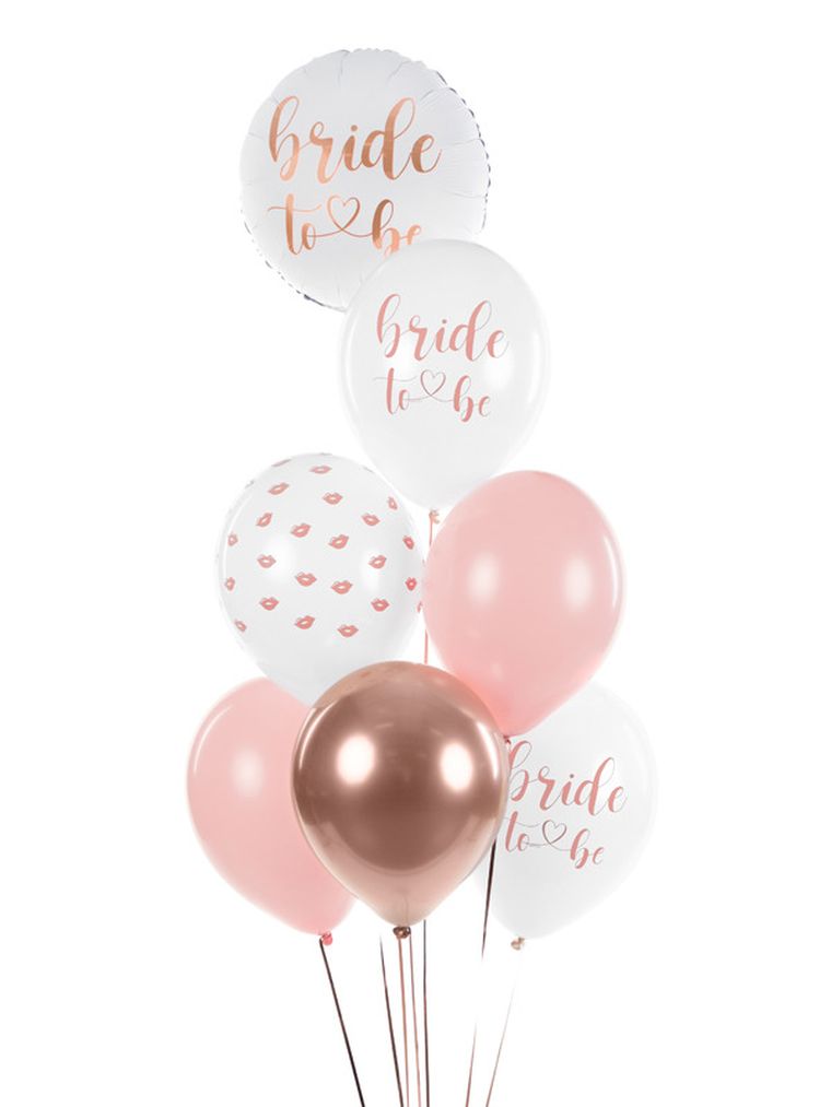 PartyDeco, balon foliowy Bride to be 45 cm, biały, 1 szt.