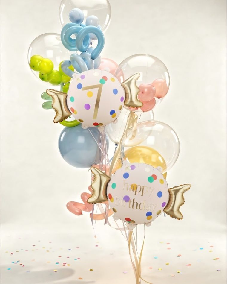 PartyDeco, balon foliowy, cukierek, 7, 61-37 cm